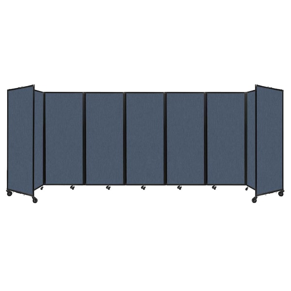 Versare Room Divider 360 Folding Portable Partition 19'6" x 6'10" Ocean Fabric 1182715 - main